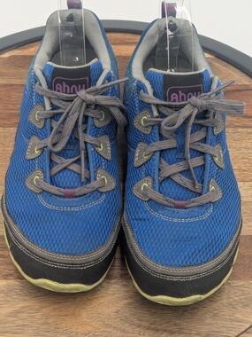 Ahnu Vibram Trail Hiking Shoes Women's Size 8 Blue Gray Trail Running Sneakers
